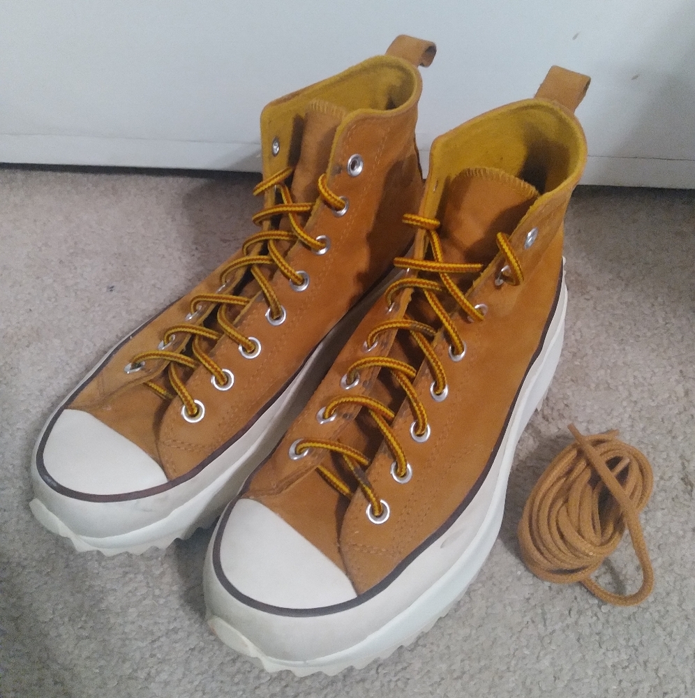 brown suede platform converse run star hike